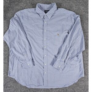 Ralph Lauren Shirt Mens 3XB Plaid Classic Fit Button Down Long Sleeve Pony